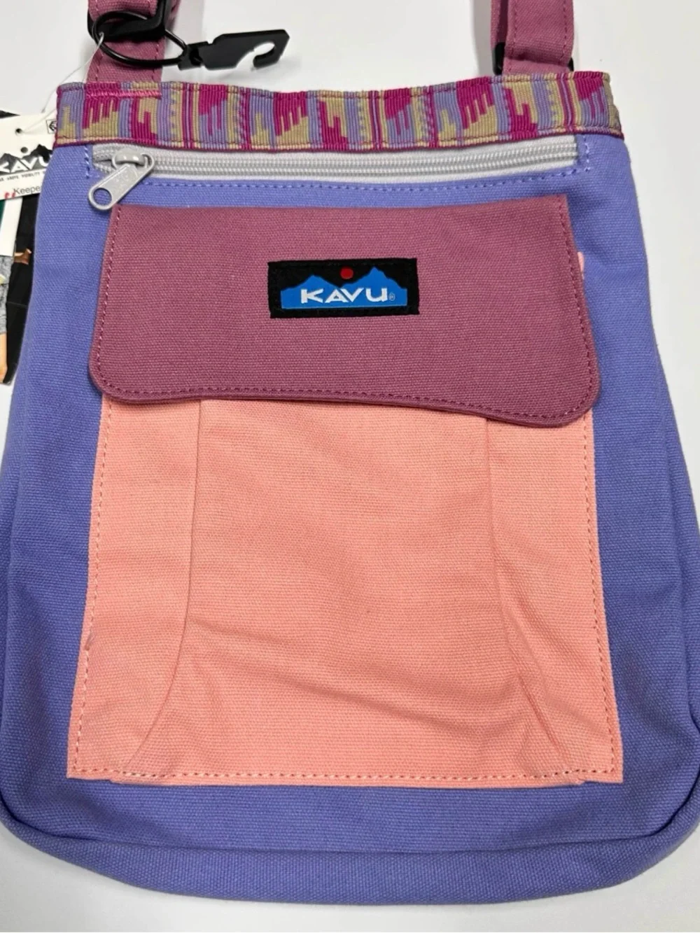Kavu Keeper Fruit Frenzy Crossbody Bag 2023 917-2228 Peach Blue Plum